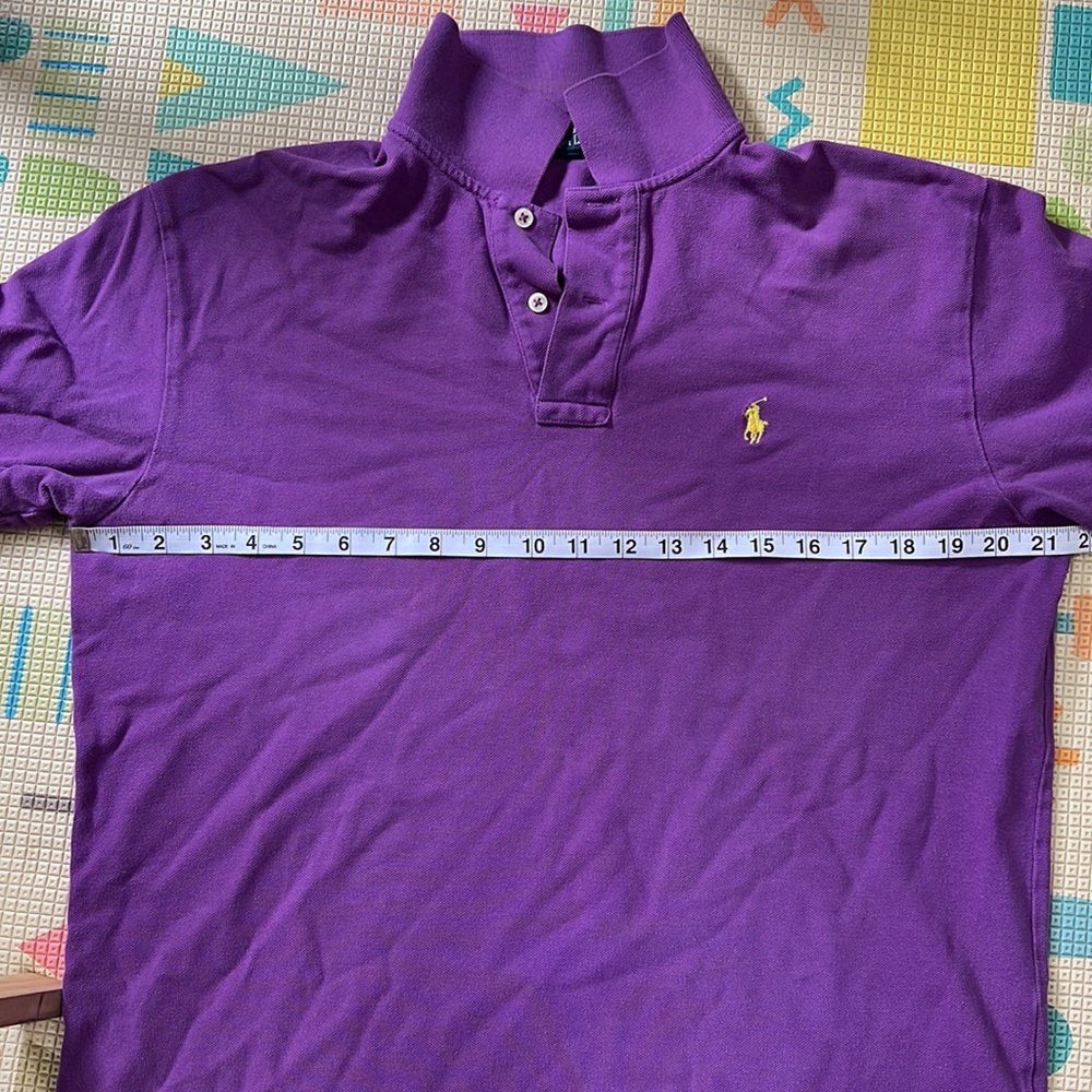 Ralph Lauren Polo Purple with Yellow Horse Logo Medium Unisex - Picture 9 of 11